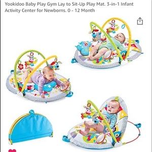 Yookidoo Baby Play Gym Lay to Sit-Up Play Mat